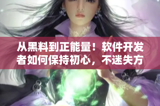 从黑料到正能量!软件开发者如何保持初心,不迷失方向? 从黑料到正能量!软件开发者如何保持初心,不迷失方向?