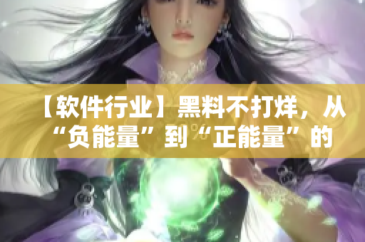 【软件行业】黑料不打烊,从“负能量”到“正能量”的探讨 【软件行业】黑料不打烊,从“负能量”到“正能量”的探讨